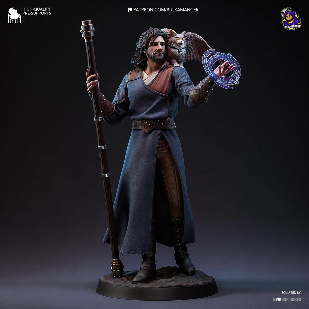 Estatua de resina de Gale hecha a mano - Inspirada en el mago de D&D de Baldur's Gate 3 - Edición limitada