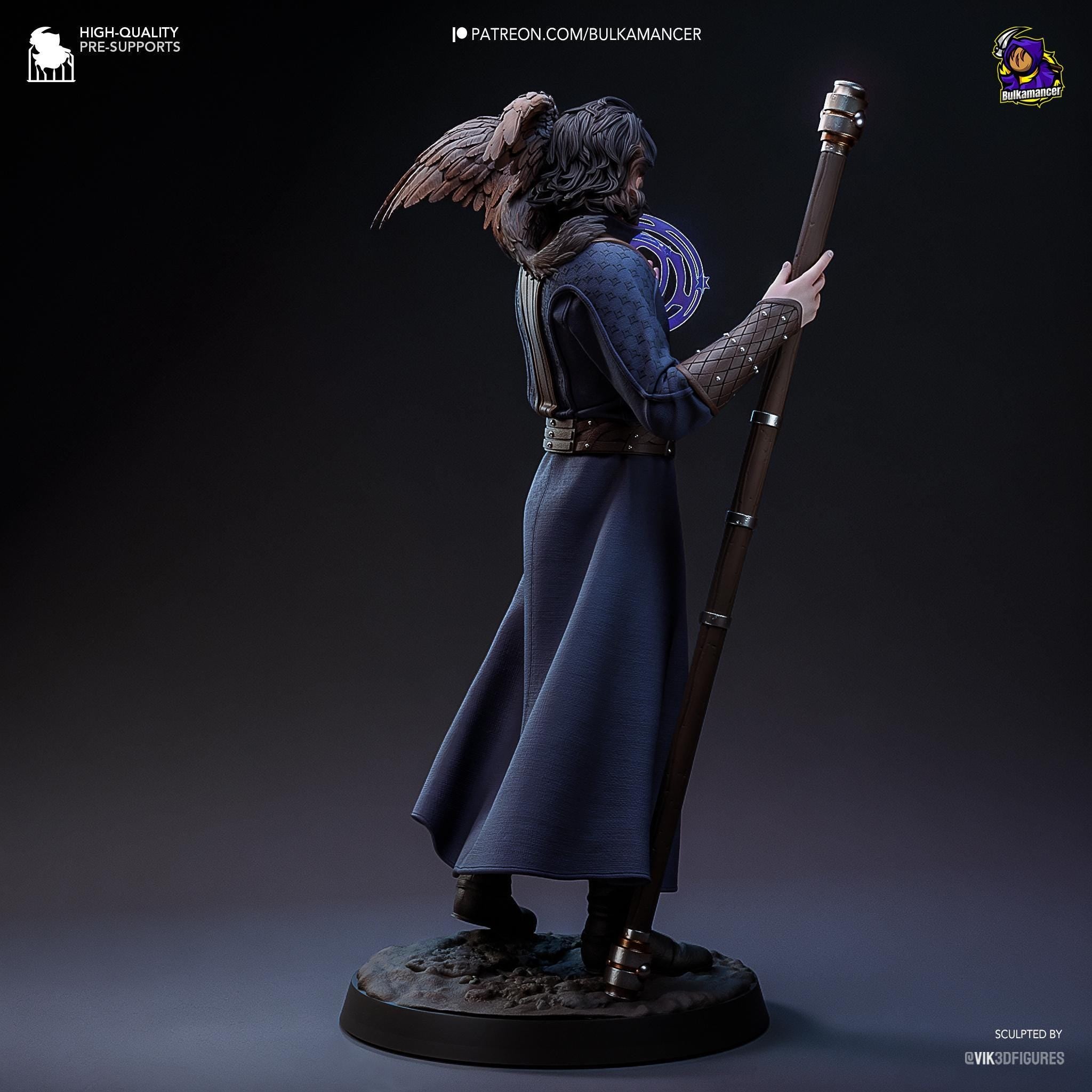 Estatua de resina de Gale hecha a mano - Inspirada en el mago de D&D de Baldur's Gate 3 - Edición limitada