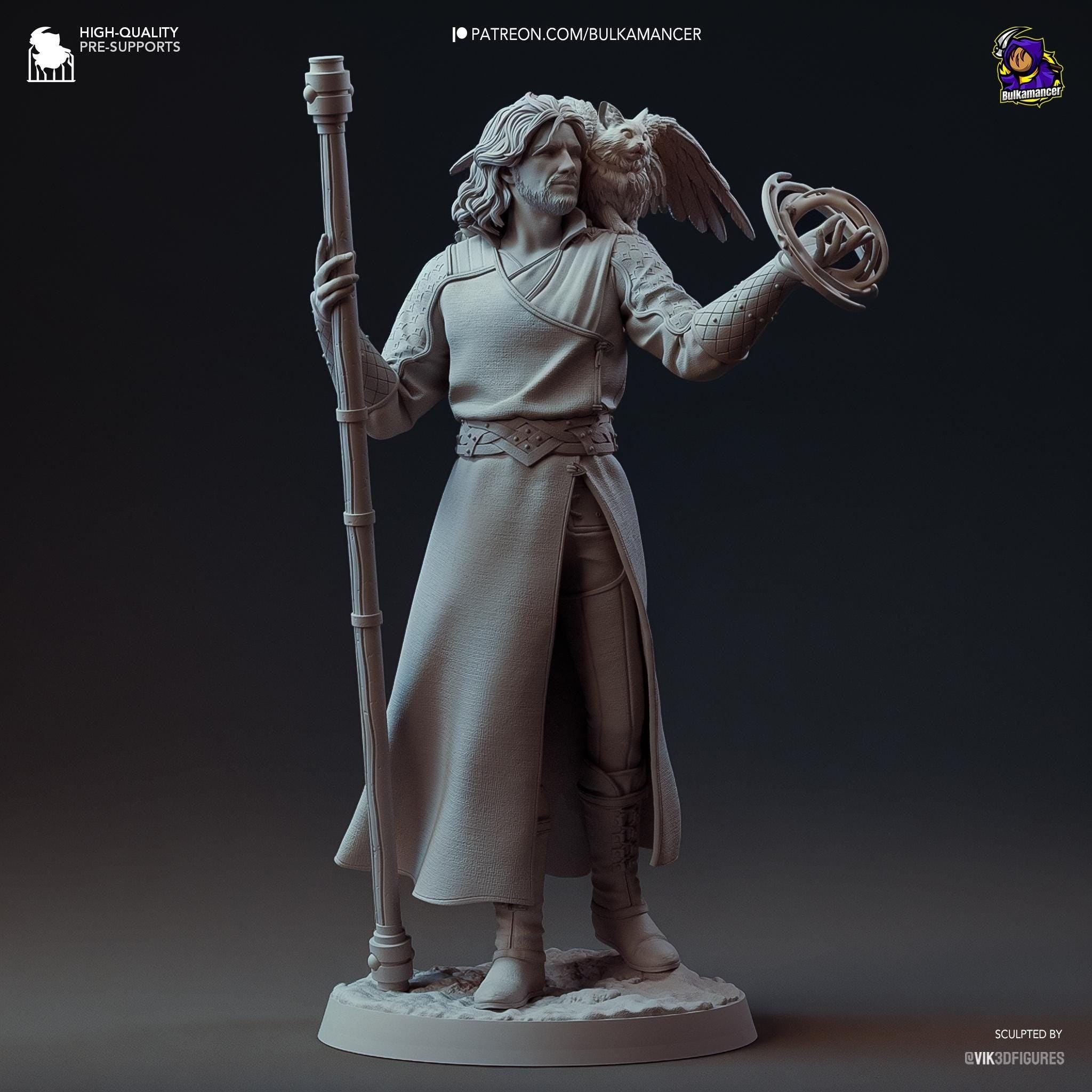 Estatua de resina de Gale hecha a mano - Inspirada en el mago de D&D de Baldur's Gate 3 - Edición limitada