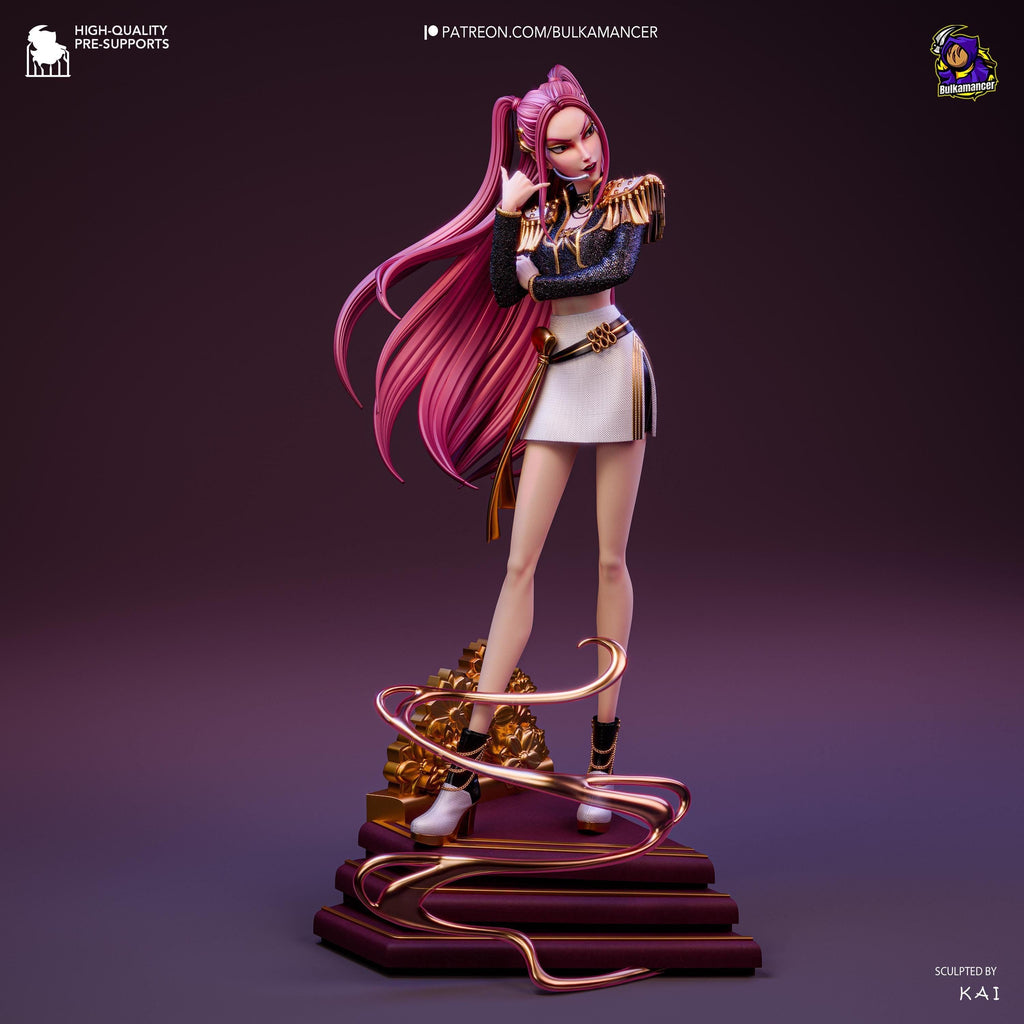 Estatua de resina de Mira, cazadora de espíritus Kpop: Coleccionable hecho por fans de Kpop, cazadora pintada a mano