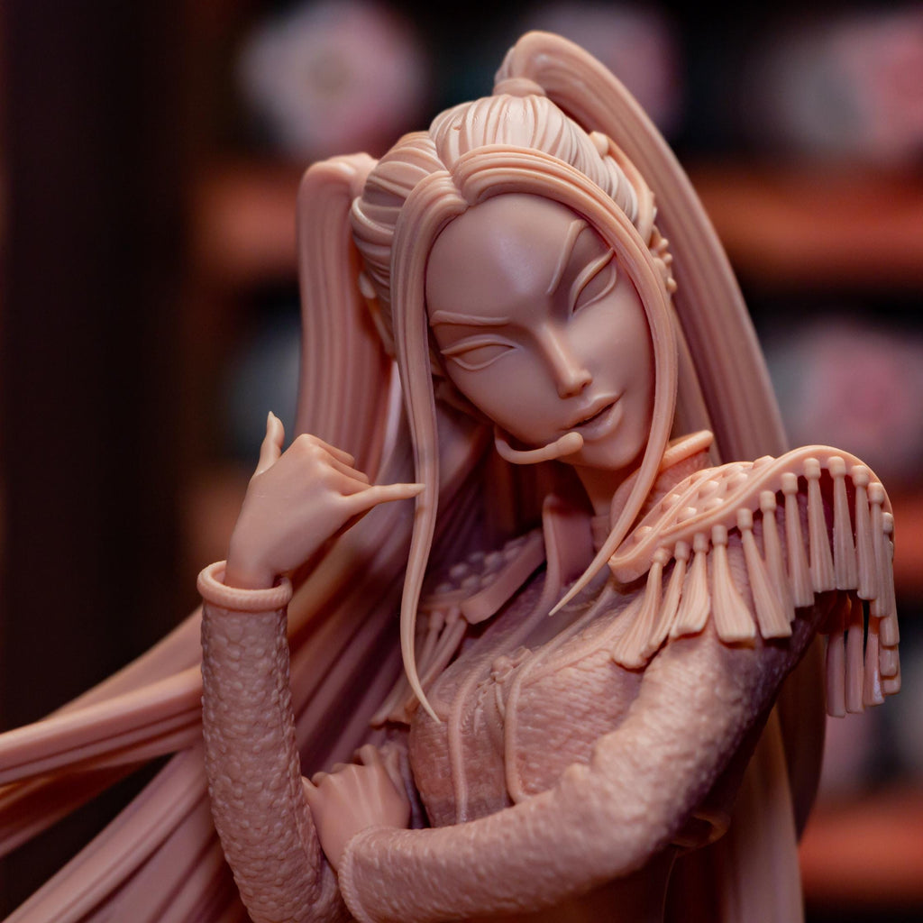 Estatua de resina de Mira, cazadora de espíritus Kpop: Coleccionable hecho por fans de Kpop, cazadora pintada a mano