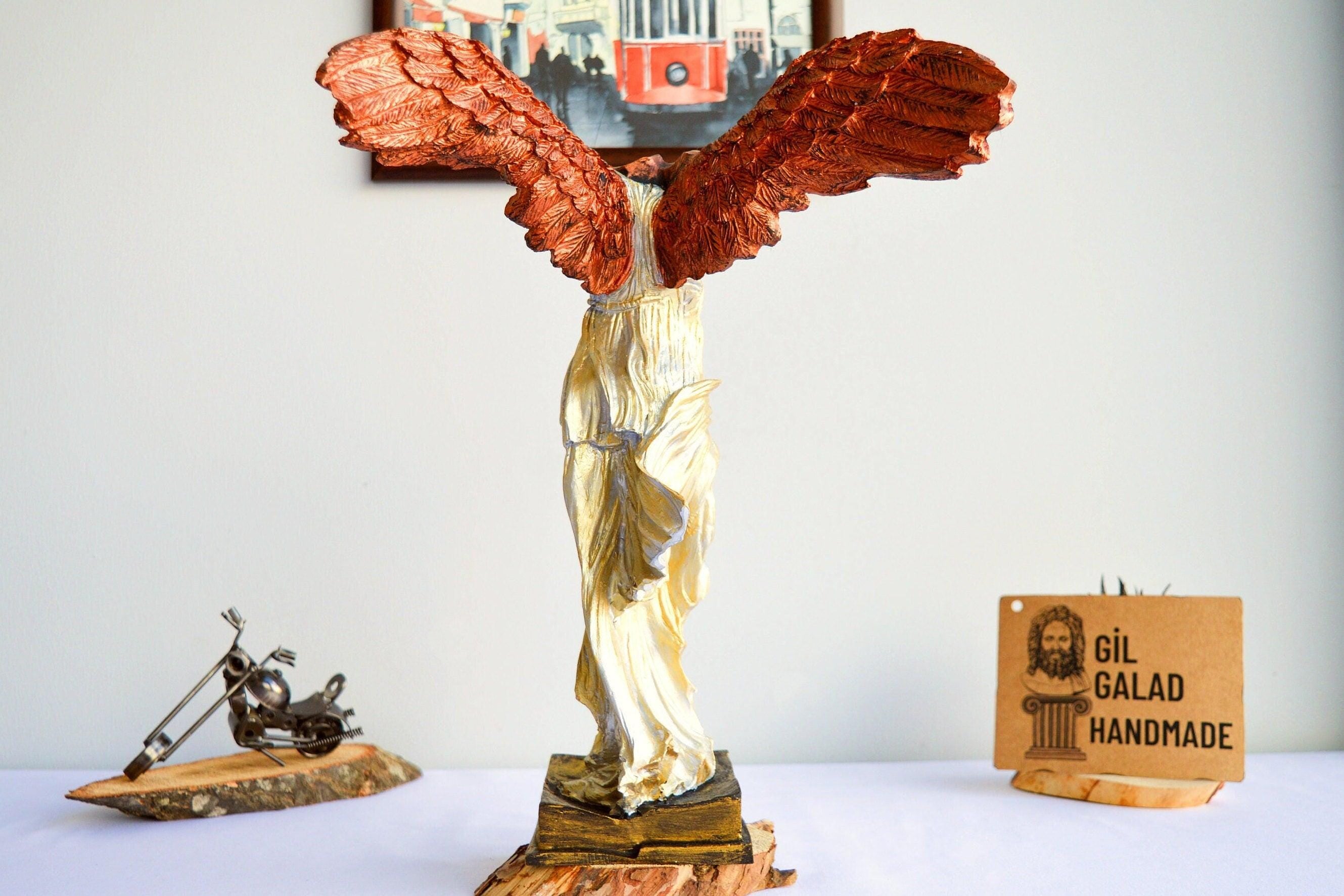 Handmade Nike of Samothrace Figurine, Greek Mythology Statue, Home Decor