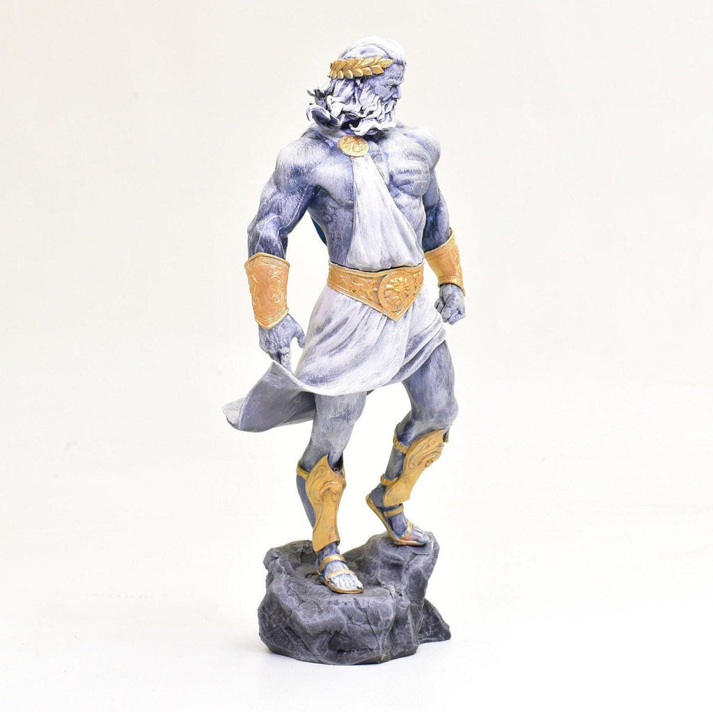 Hand-Painted Zeus Statue: 3D Printed Greek God Sculpture