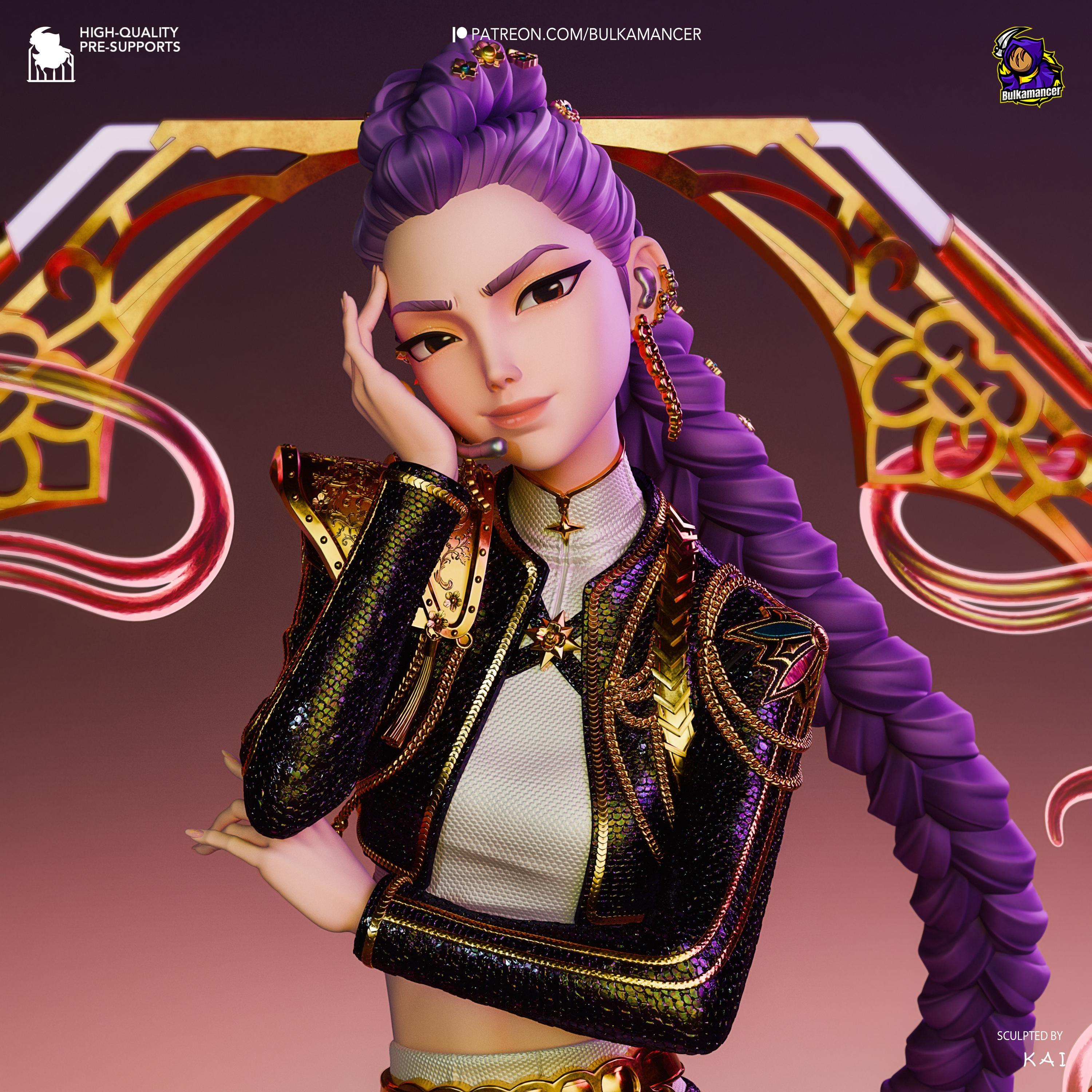 Estatua de Resina Kpop Spirit Hunter Rumi: Coleccionable Kpop Hecho por Fans, Pintado a Mano