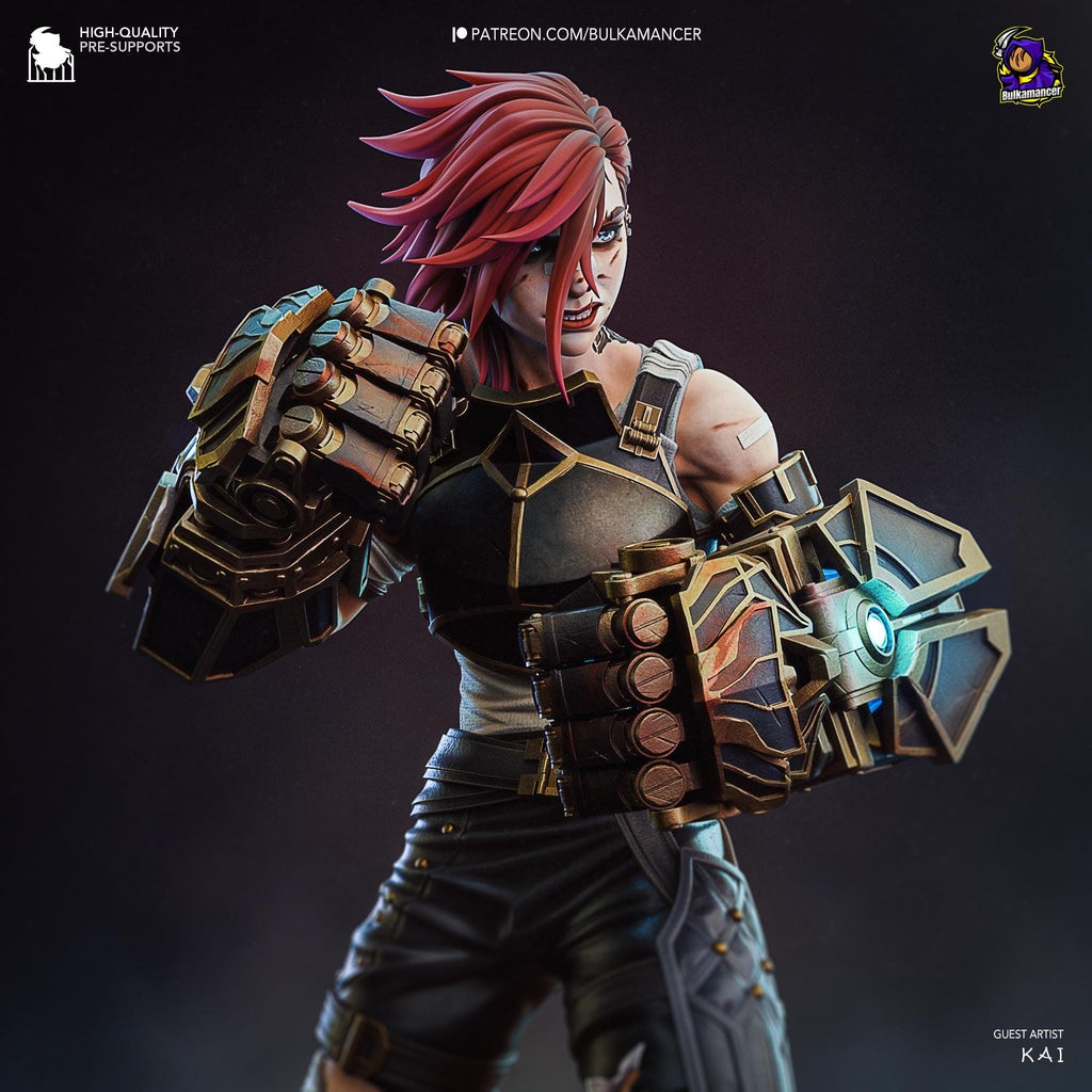 Hand-Painted Vi Figurine | 3D Printed Statue | Unique Gamer Gift | Vi Figure | Inspired by LoL