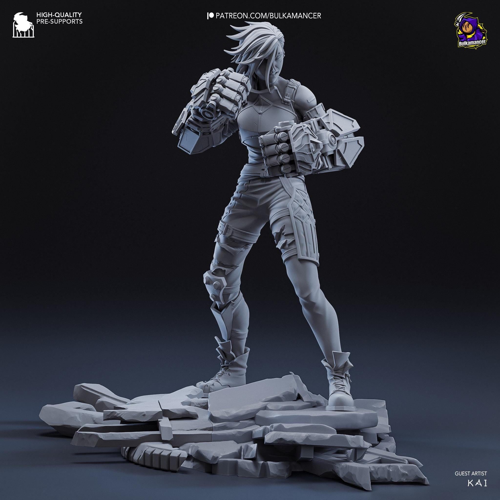 Hand-Painted Vi Figurine | 3D Printed Statue | Unique Gamer Gift | Vi Figure | Inspired by LoL