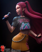 Estatua inspirada en Mira / Figura de ídolo K-Pop / Coleccionable de resina pintado a mano / Diorama de edición limitada