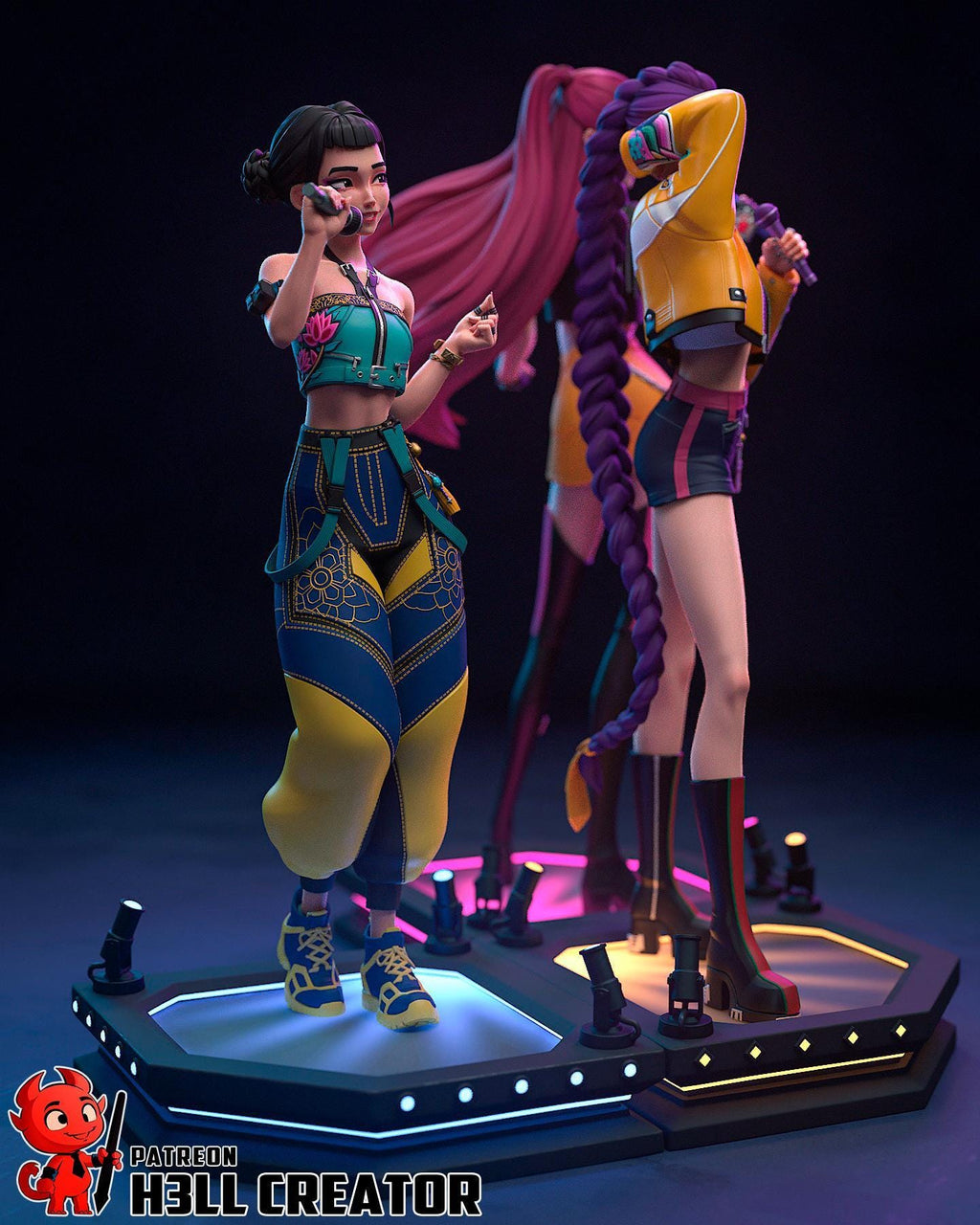 Estatua inspirada en Mira / Figura de ídolo K-Pop / Coleccionable de resina pintado a mano / Diorama de edición limitada
