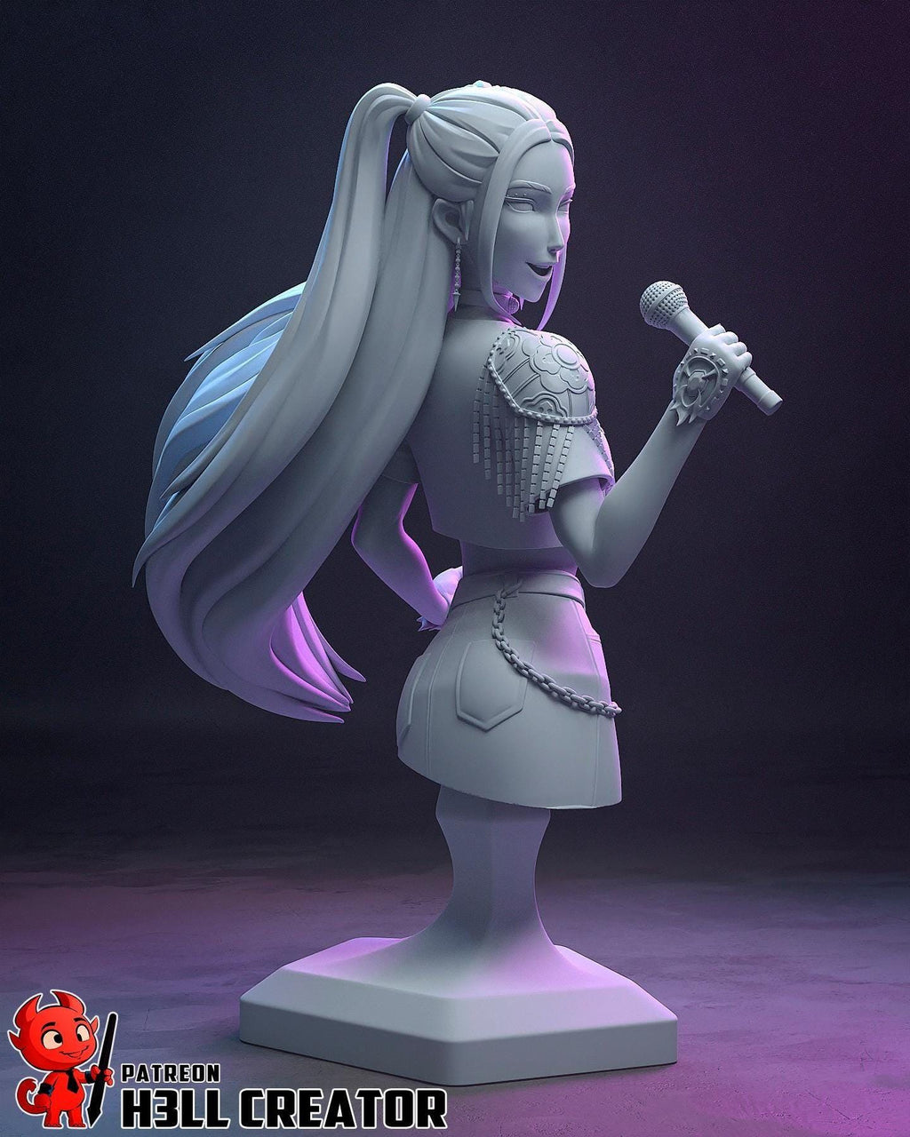 Estatua inspirada en Mira / Figura de ídolo K-Pop / Coleccionable de resina pintado a mano / Diorama de edición limitada