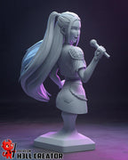 Estatua inspirada en Mira / Figura de ídolo K-Pop / Coleccionable de resina pintado a mano / Diorama de edición limitada