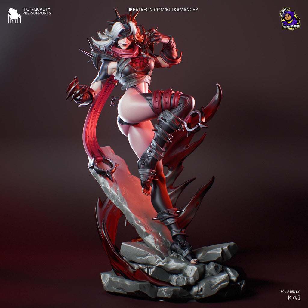 Hand-Painted Malice Resin Statue: 3D Printed Fantasy Figure