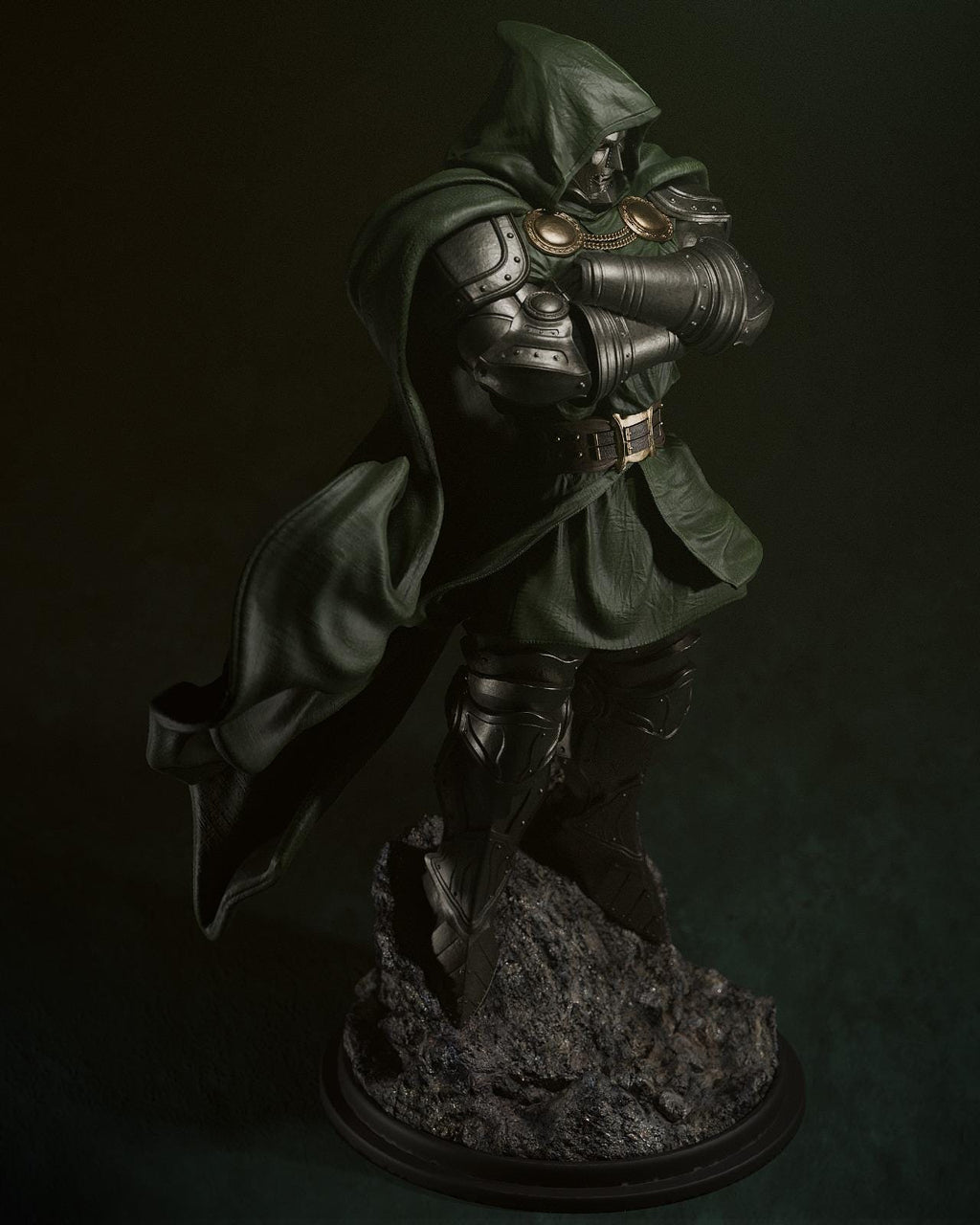 3D Printed Dr Doom Figurine | Hand-Painted Resin Statue