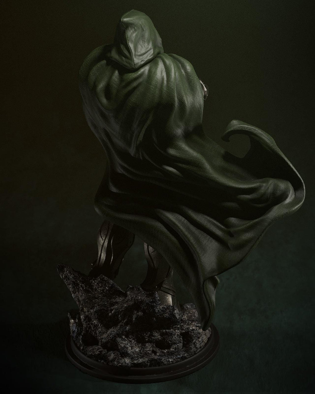 3D Printed Dr Doom Figurine | Hand-Painted Resin Statue