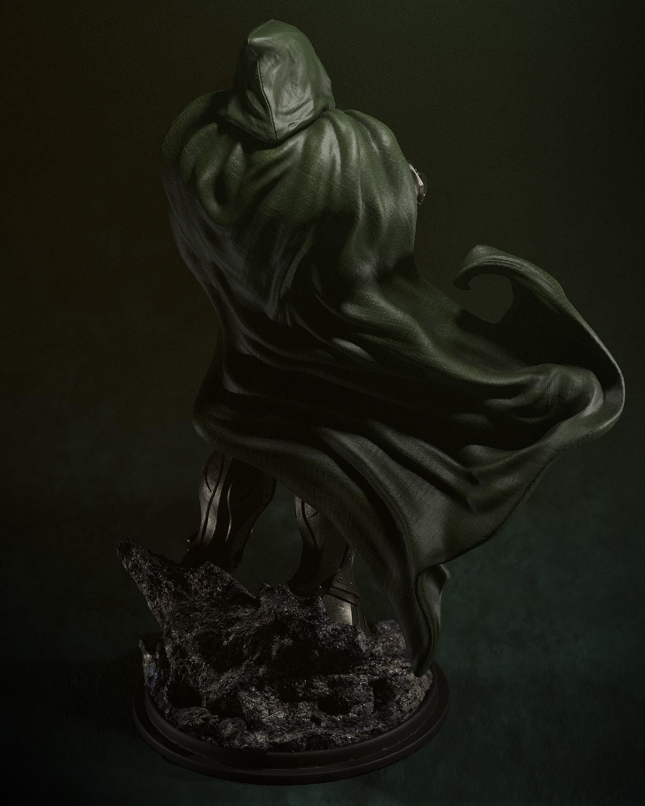 3D Printed Dr Doom Figurine | Hand-Painted Resin Statue