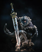 Blaidd the Half-Wolf Figurine: Elden Ring Resin Collectible - Hand-Painted or Unpainted