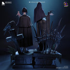 Morticia & Wednesday Diorama: Hand-Painted Gothic Resin Collectible