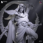 Estatua de Thanatos Pintada a Mano: Figura de Arte Fantástico del Segador