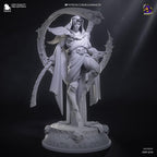 Estatua de Thanatos Pintada a Mano: Figura de Arte Fantástico del Segador