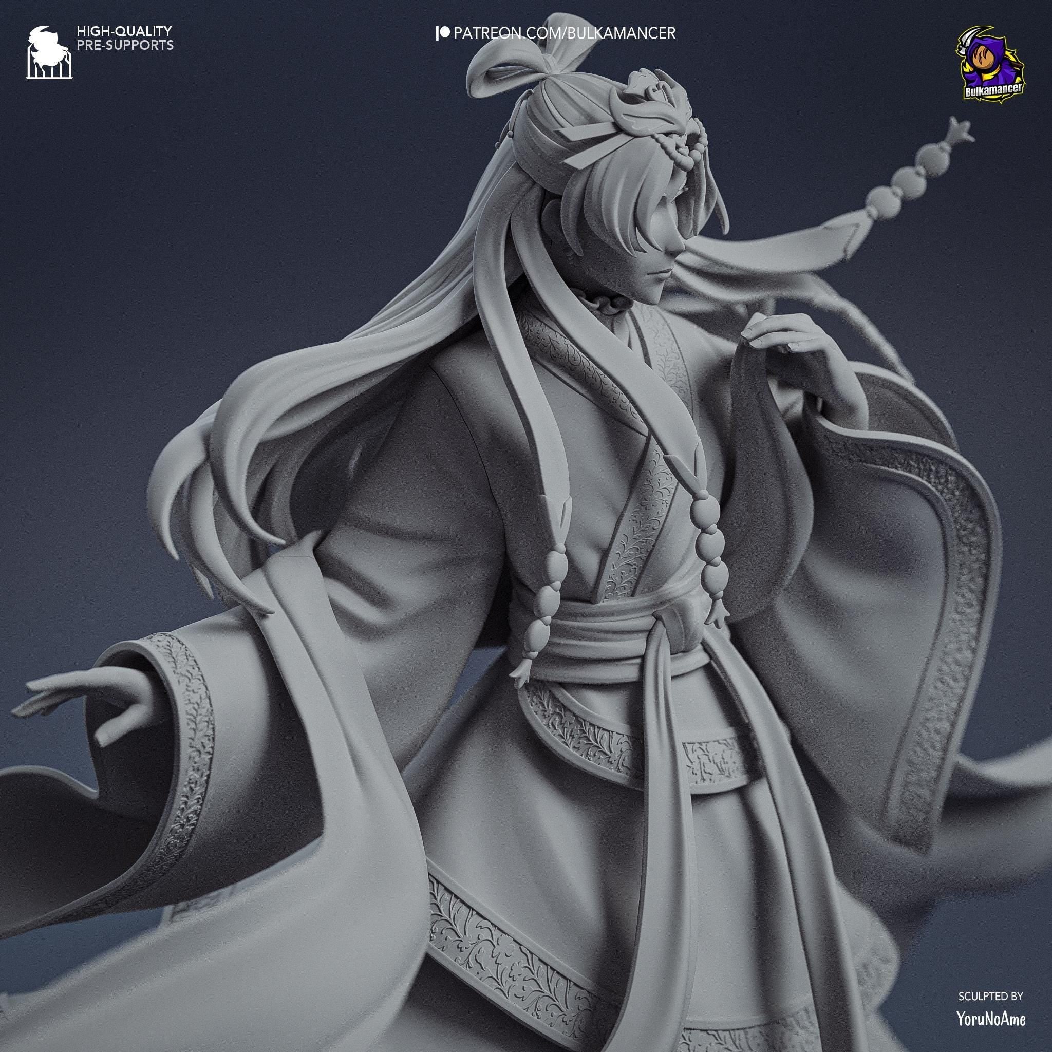 Hand-Painted Jinshi Anime Figure: 3D Printed Resin Statue