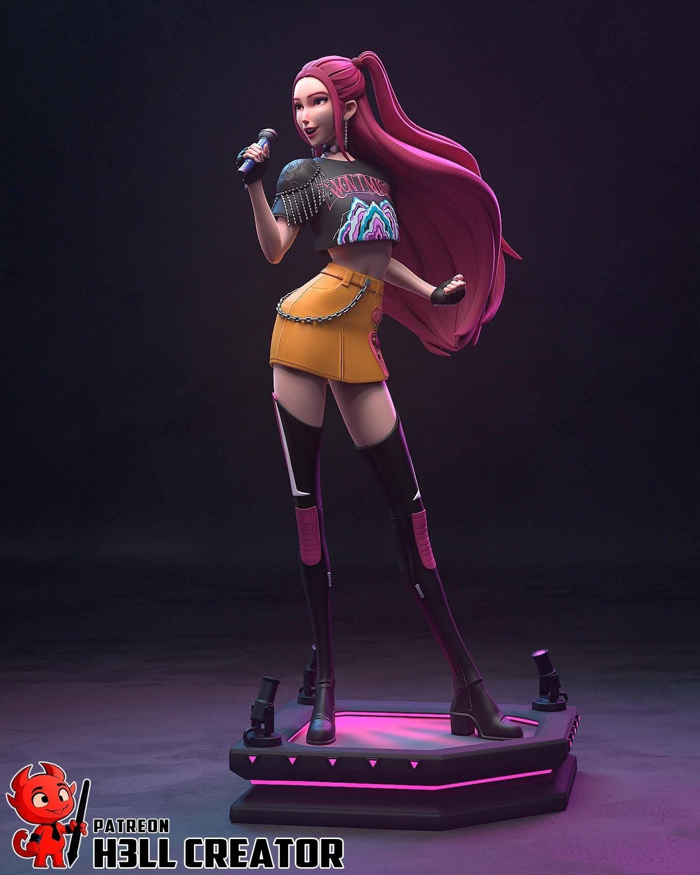 K-Pop Idol Diorama: Hand-Painted Resin Statue Set - Zoey, Rumi, Mira