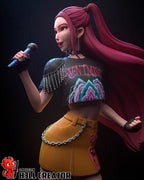 Diorama de ídolos de K-Pop: Set de estatuas de resina pintadas a mano - Zoey, Rumi, Mira