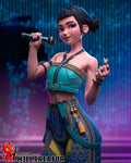 Estatua inspirada en Zoey / Figura de ídolo K-Pop / Coleccionable de resina pintado a mano / Set de diorama de edición limitada