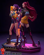 Estatua inspirada en Zoey / Figura de ídolo K-Pop / Coleccionable de resina pintado a mano / Set de diorama de edición limitada