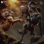 Ciri vs Manticore Diorama: Hand-Painted Resin Witcher Statue