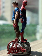 3D Printed Spiderman and Peter Double Boy Fan Art - Handmade Statue - Resin Diorama
