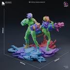 Hand-Painted Vi & Jinx Diorama: 3D Printed LoL Statue