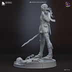 Hand-Painted Ciri Statue: The Witcher 3 Inspired 3D Print, 1/8 Scale