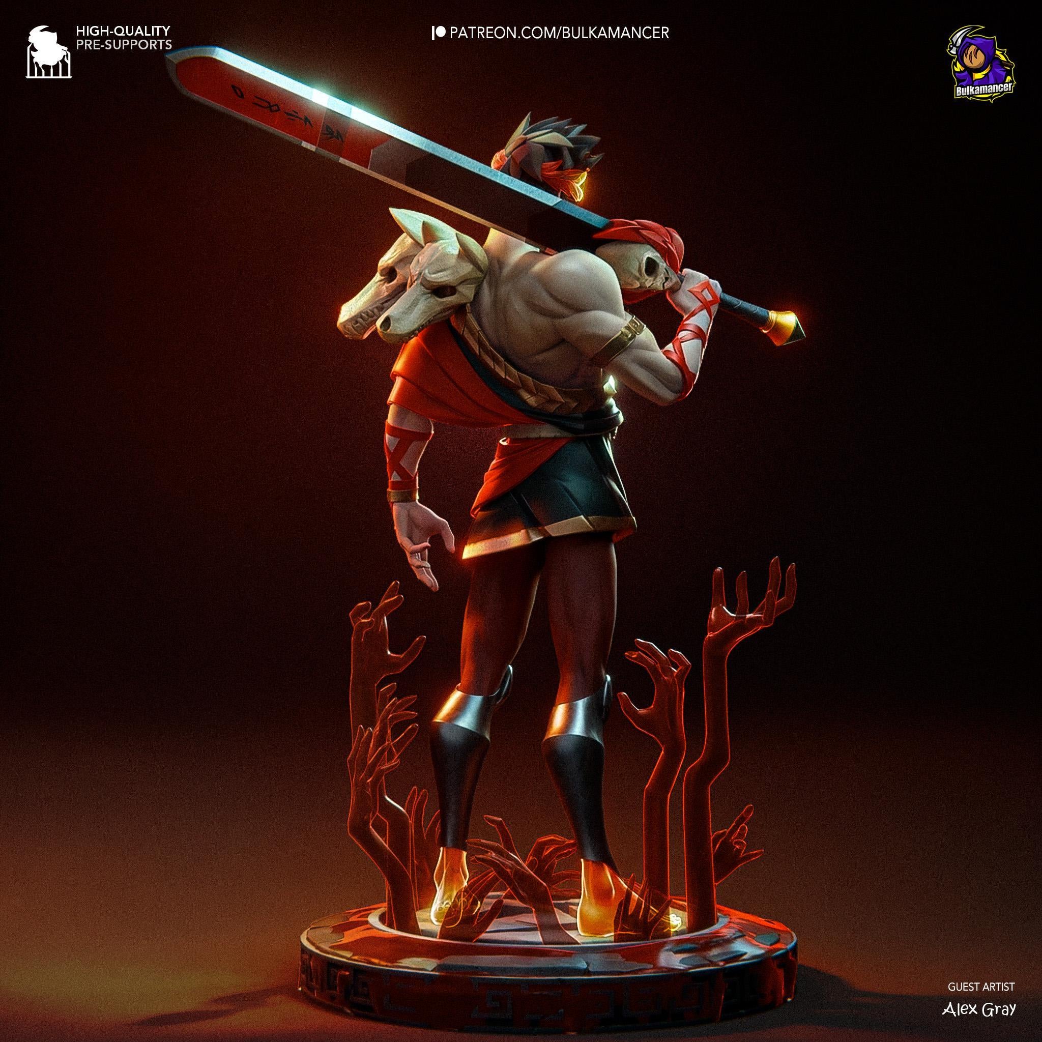 3D Printed Zagreus Figurine: Hades Game Collectible Fan Art
