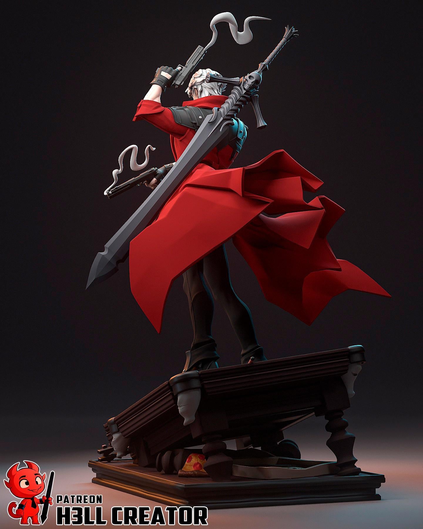Dante Resin Statue: Hand-Painted Devil Hunter Collectible