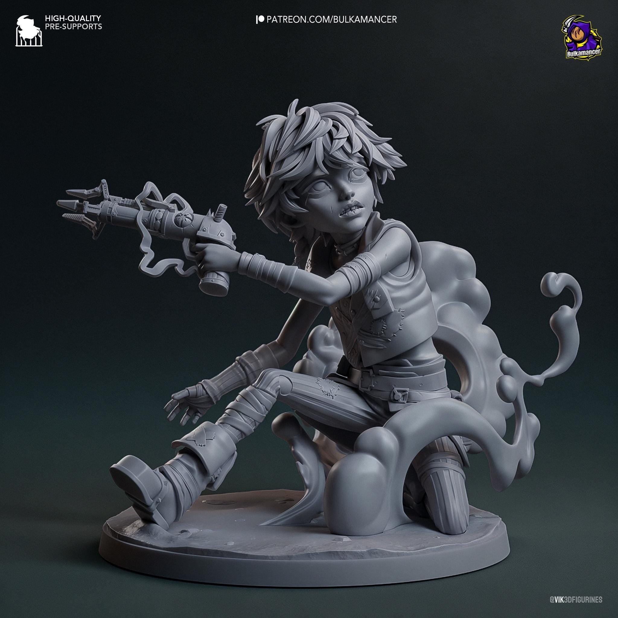 Hand-Painted 3D Printed Isha Statue - LoL Inspired Model