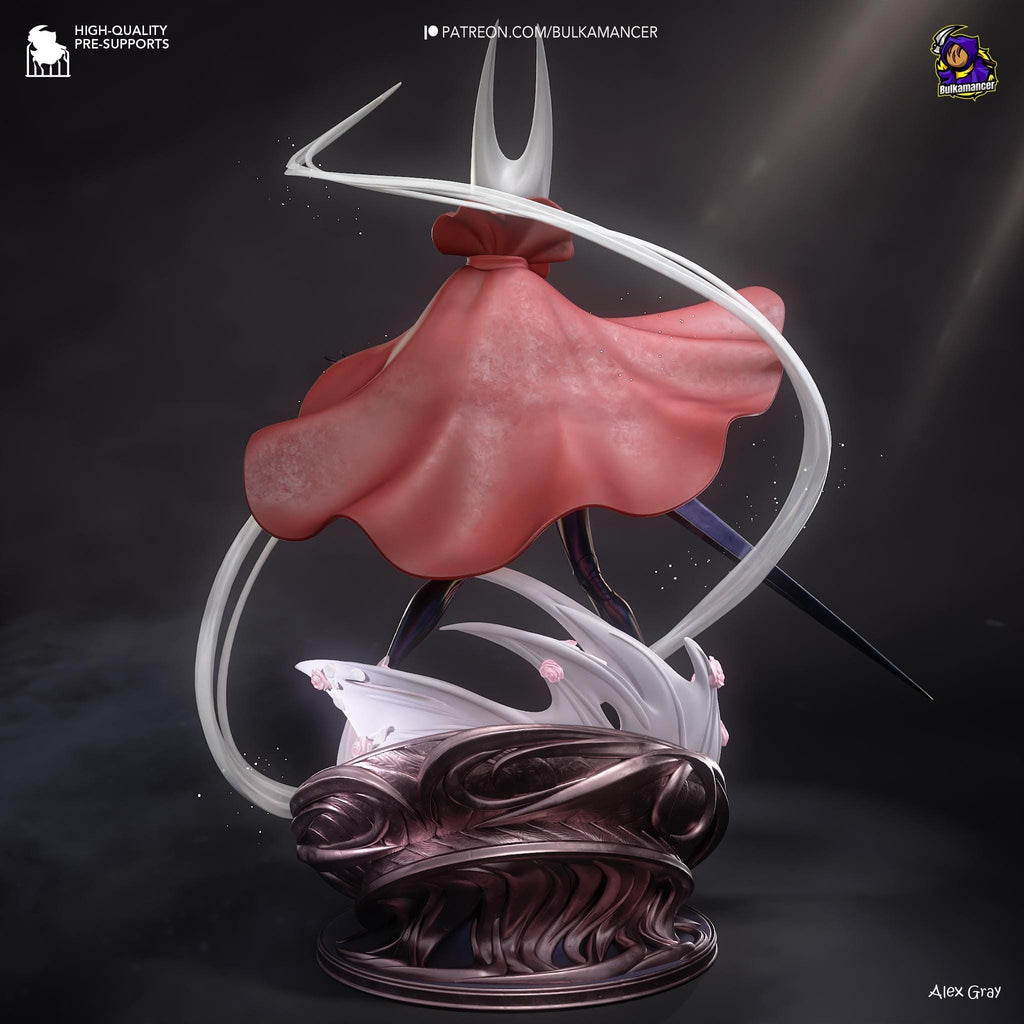Estatua inspirada en Hornet: Coleccionable hecho por fans de Hollow Knight con capa roja