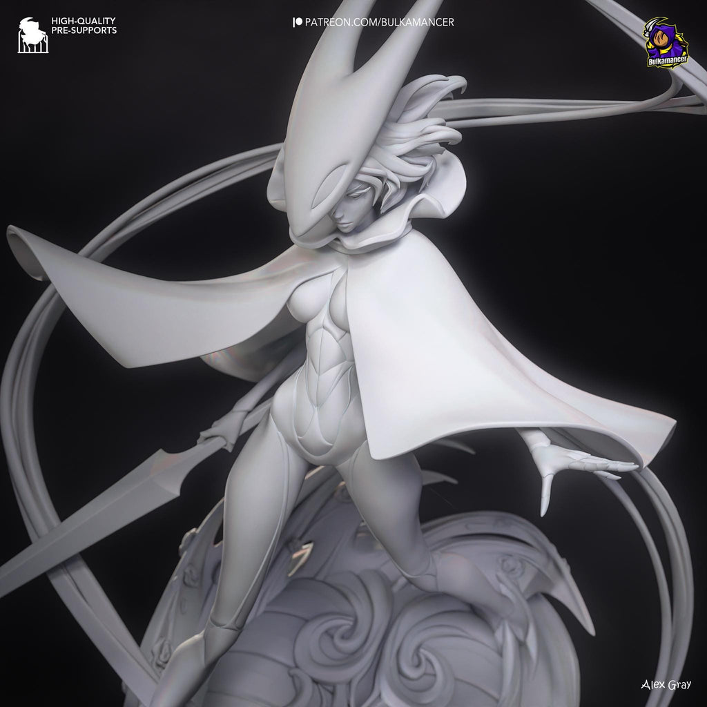 Estatua inspirada en Hornet: Coleccionable hecho por fans de Hollow Knight con capa roja