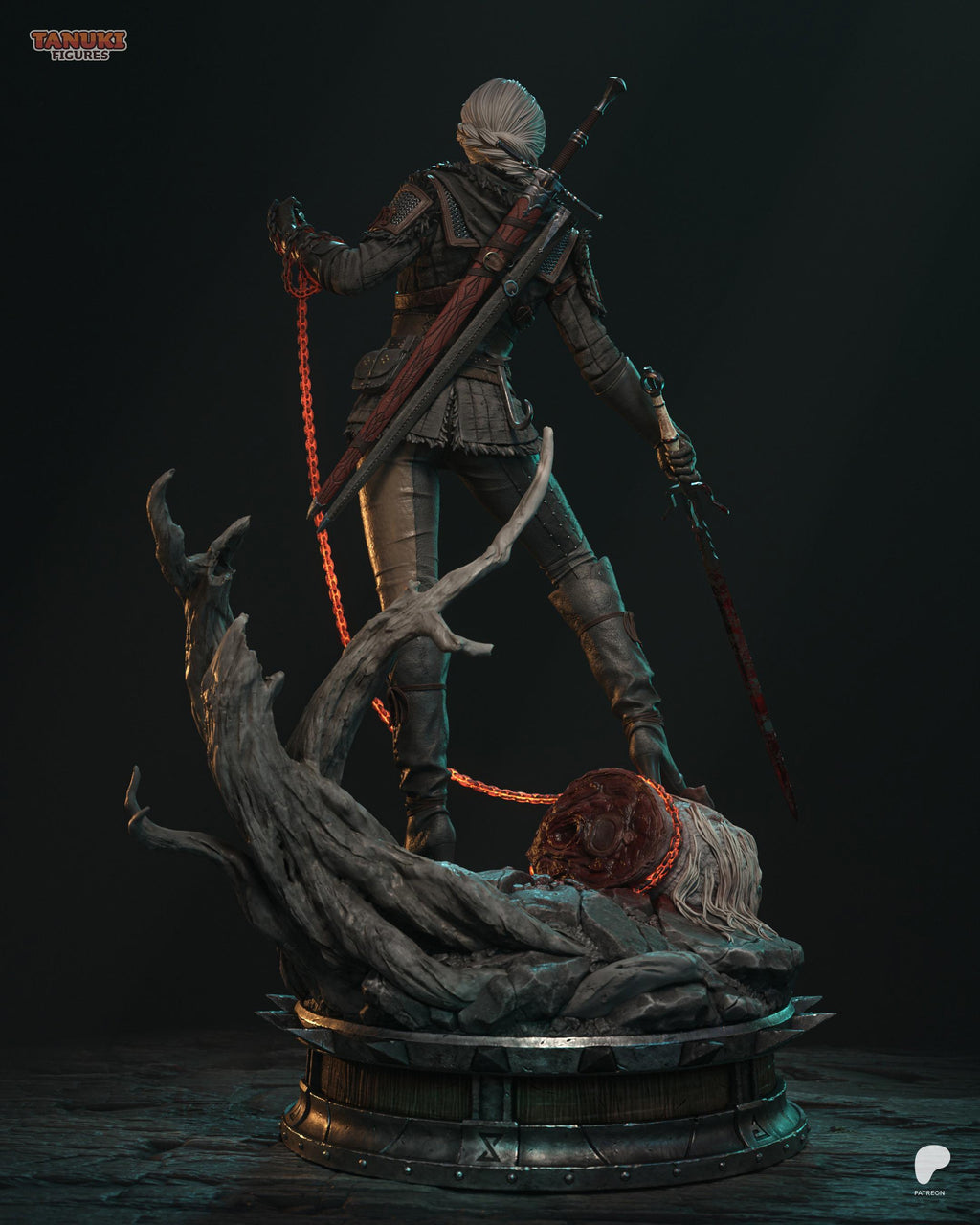 Ciri Inspired Statue / Witcher Universe Resin Figure / Hand Painted Fan Made Collectible Gift