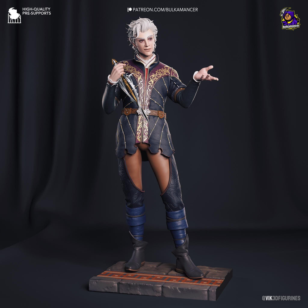 Hand-Painted Astarion Figurine: Baldur's Gate 3 Fan Art