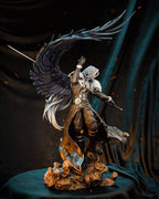 Sephiroth-Inspired Fan-Made Resin Statue / Custom Angelic Sword Warrior Collectible