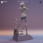 Estatua de Resina Kpop Spirit Hunter Zoey: Coleccionable de Kpop "Huntrix" Fan Art Pintado a Mano