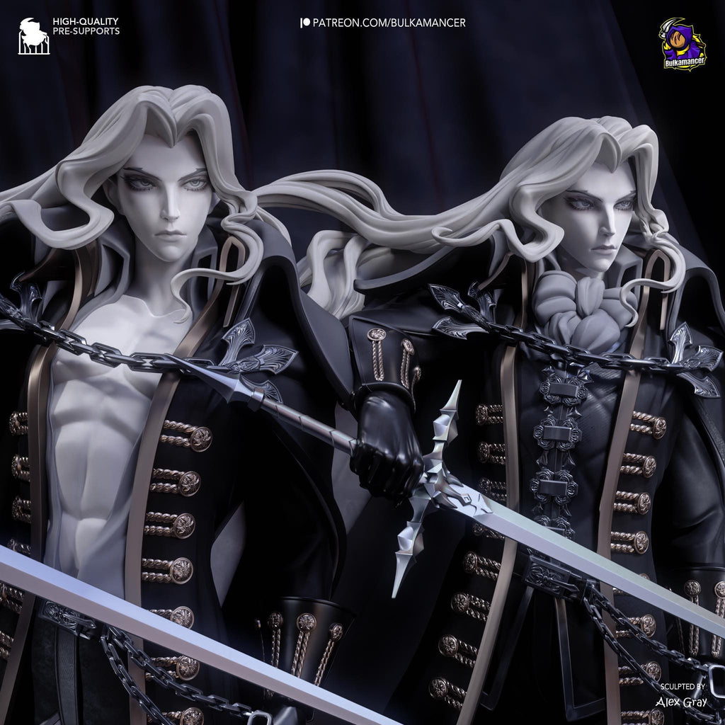 Alucard Fan Art Figure  Castlevan Inspired Anime Resin Statue | 3D Printed Hand Painted Collectible