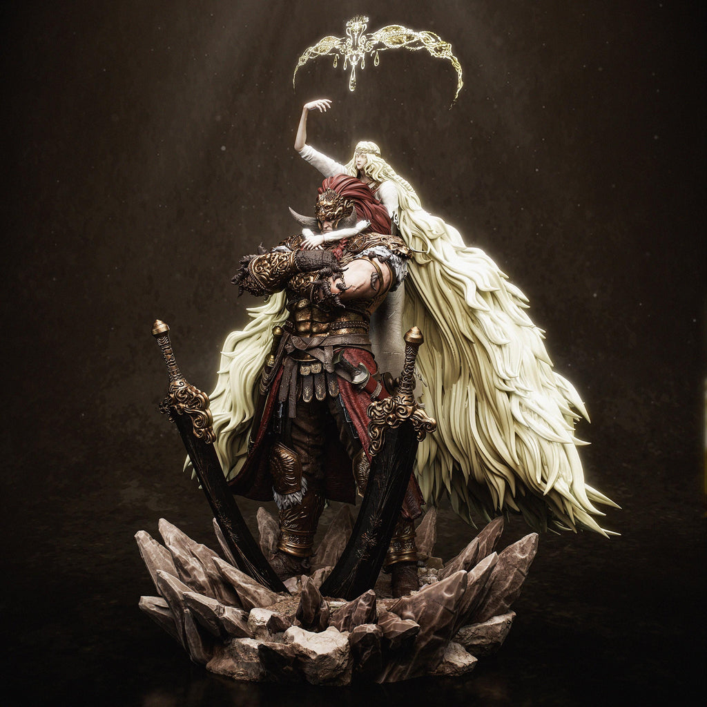 Figura de Elden Ring de Radahn y Miquella: Estatua de resina impresa en 3D