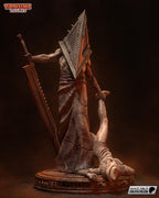 Diorama de Pyramid Head / Estatua de resina inspirada en Silent Hill / Coleccionable de terror pintado a mano