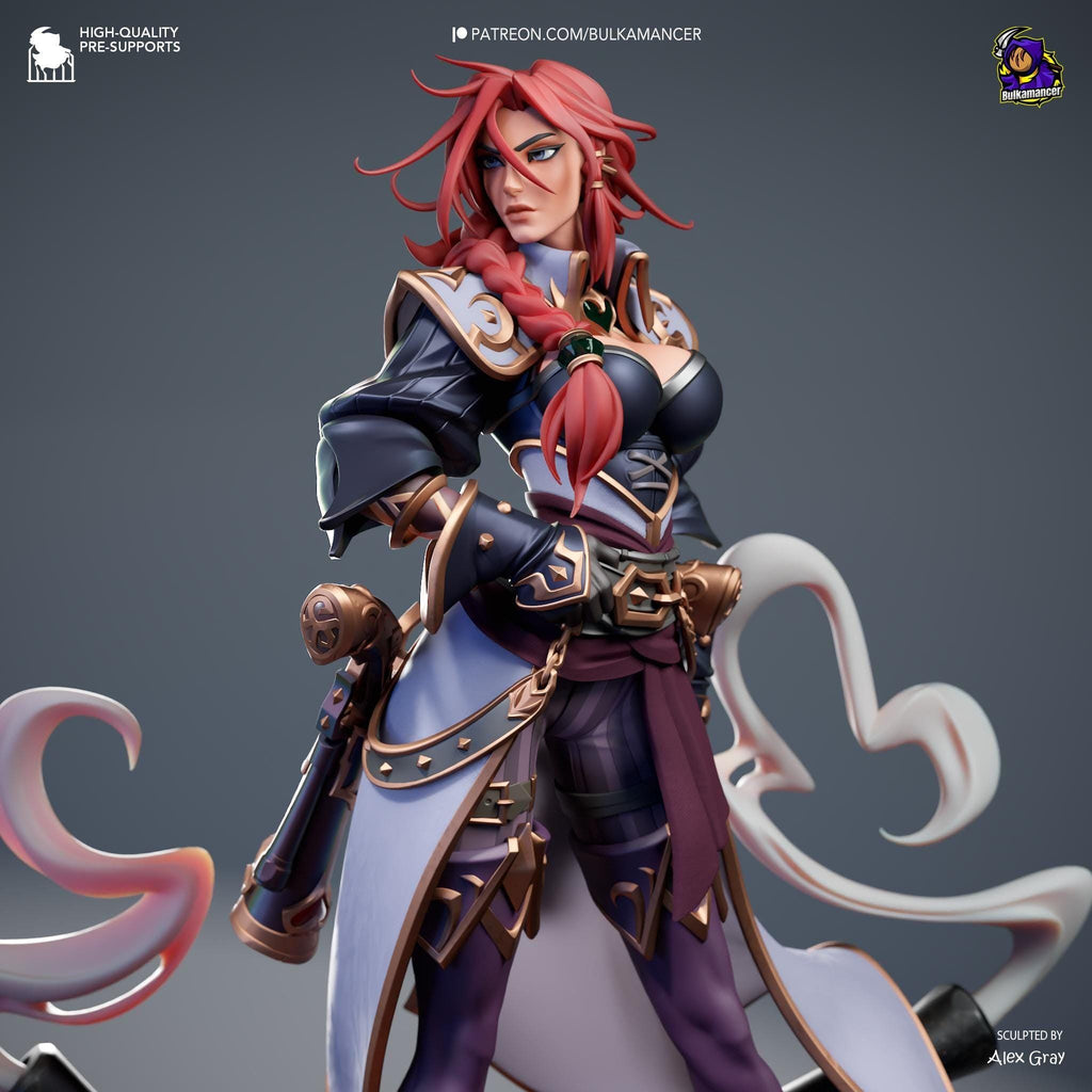 Estatua de Miss Fortune: Figura de fan art de LoL pintada a mano