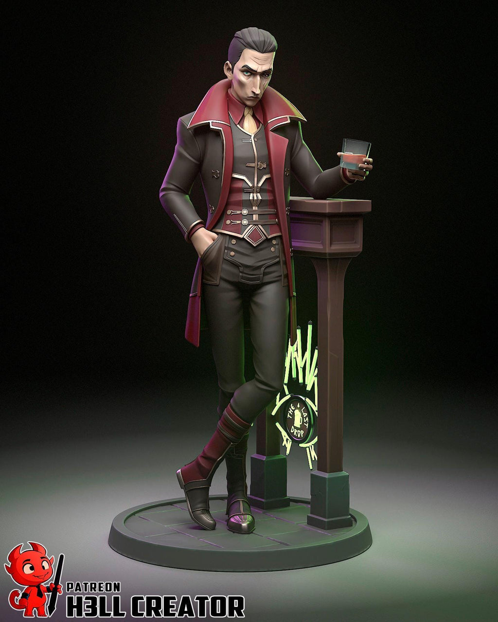Estatua de Silco - Figura de Resina Pintada a Mano | Coleccionable de LoL | Merchandising de Edición Limitada | Decoración de Escritorio de Villano de Anime