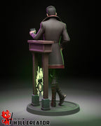 Estatua de Silco - Figura de Resina Pintada a Mano | Coleccionable de LoL | Merchandising de Edición Limitada | Decoración de Escritorio de Villano de Anime