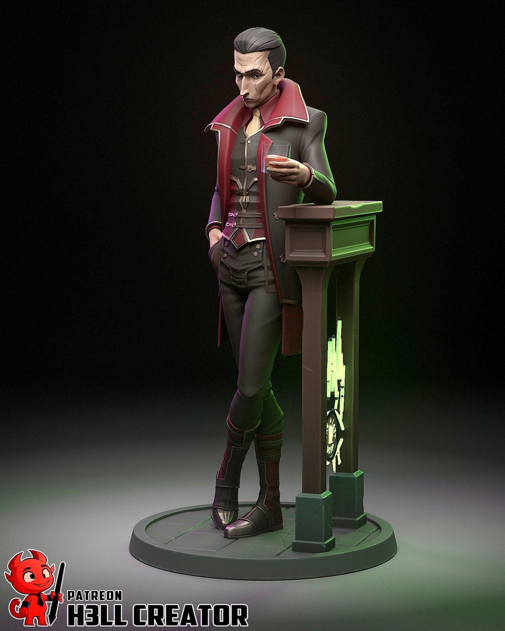 Estatua de Silco - Figura de Resina Pintada a Mano | Coleccionable de LoL | Merchandising de Edición Limitada | Decoración de Escritorio de Villano de Anime