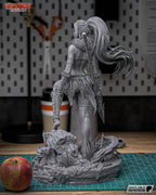 Nidalee LoL Inspired Statue / Jungle Huntress Resin Figure / Hand Painted Collectible