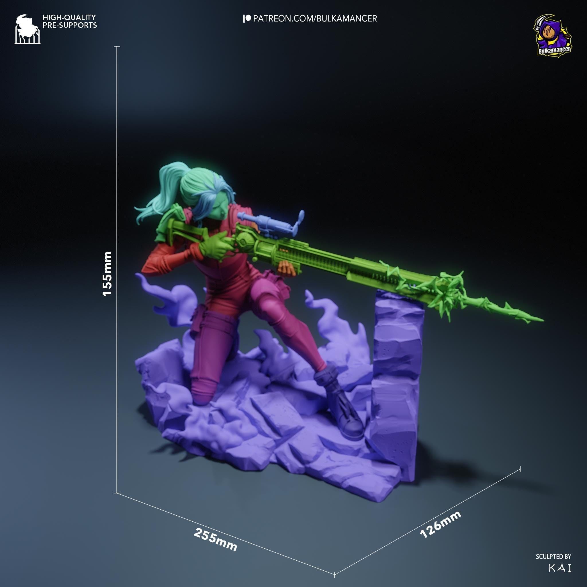 Hand-Painted Caitlyn Kiramman Statue: LoL Collectible Figurine